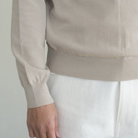 WEARLNESS/Standard Crew-Neck Knit/SAND