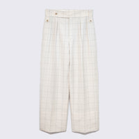 TANGENT/40’s British Gurkha Trousers/Linen Blend Summer Check