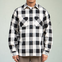 FAR EAST MANUFACTURING/Buffalo Plaid Work Shirts/White