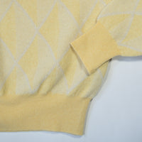 WEARLNESS/Gradation Argyle Knit/Yellow