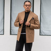 WEARLNESS/Camel Flannel Blazer/V.B.C. FLANNEL