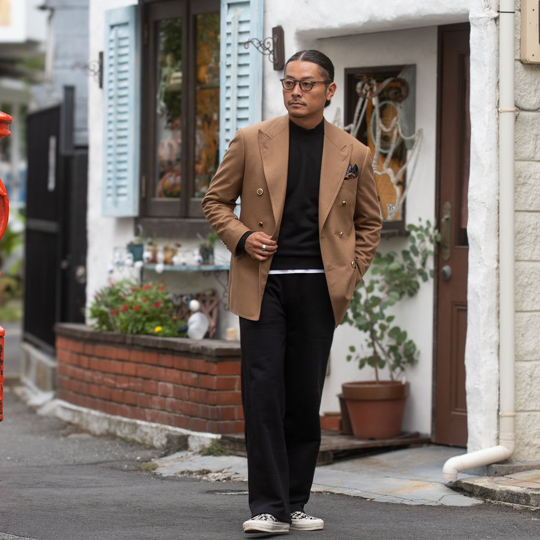 WEARLNESS/Camel Flannel Blazer/V.B.C. FLANNEL