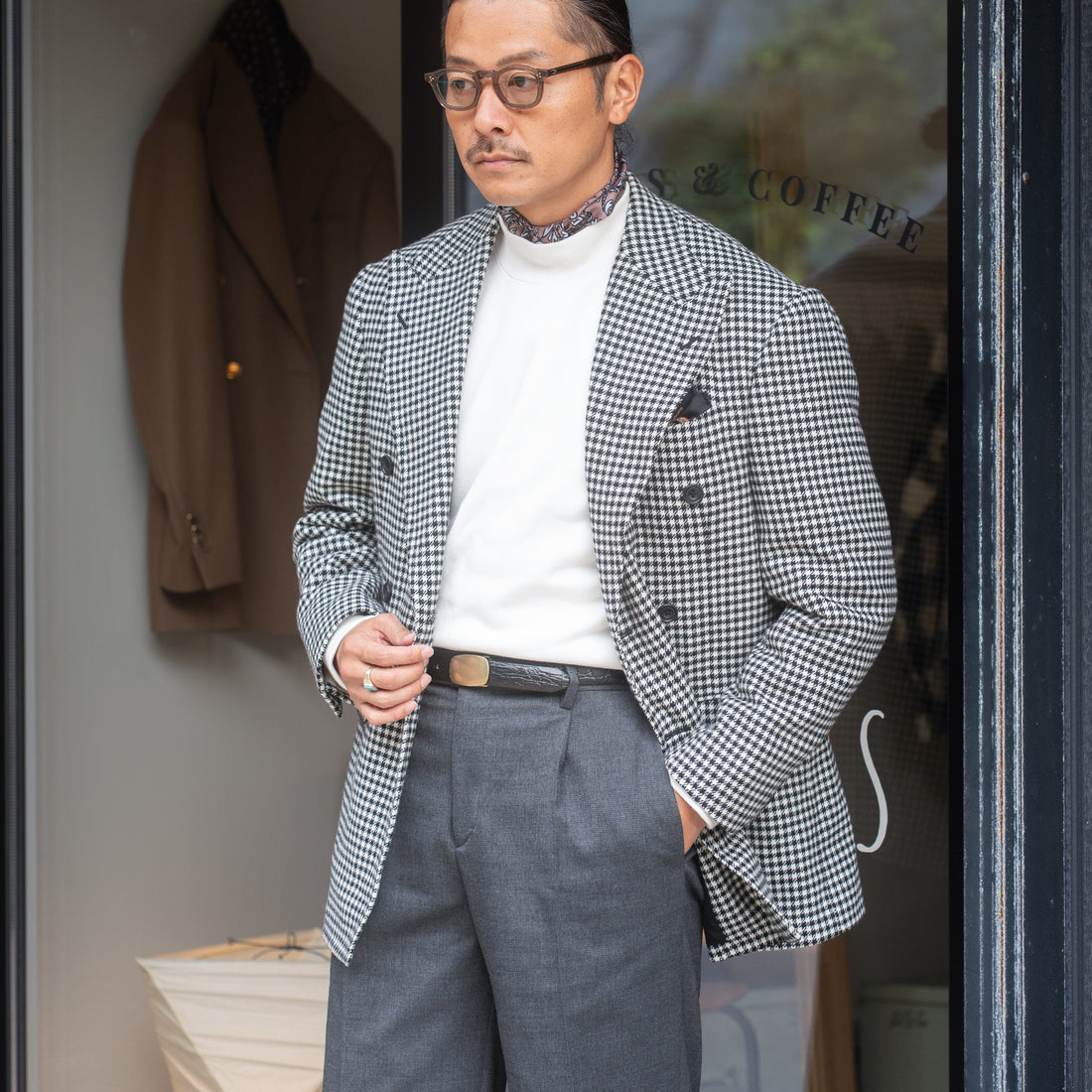 BRIGLIA/MARGUTTAS 1P Mix Serge/ Charcoal Gray