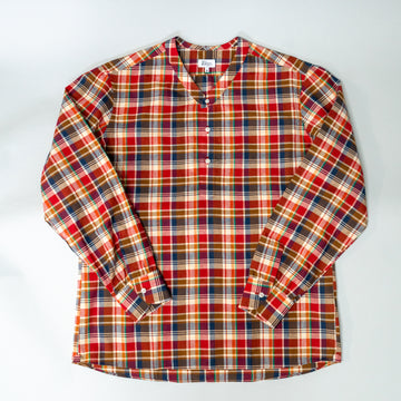 【受注生産】WEARLNESS/Madras Check Sleeping Shirts/Orange