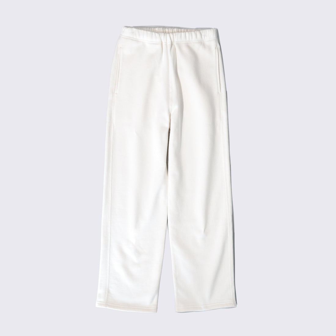 WEARLNESS/Cotton Silk Sweat Trousers/White