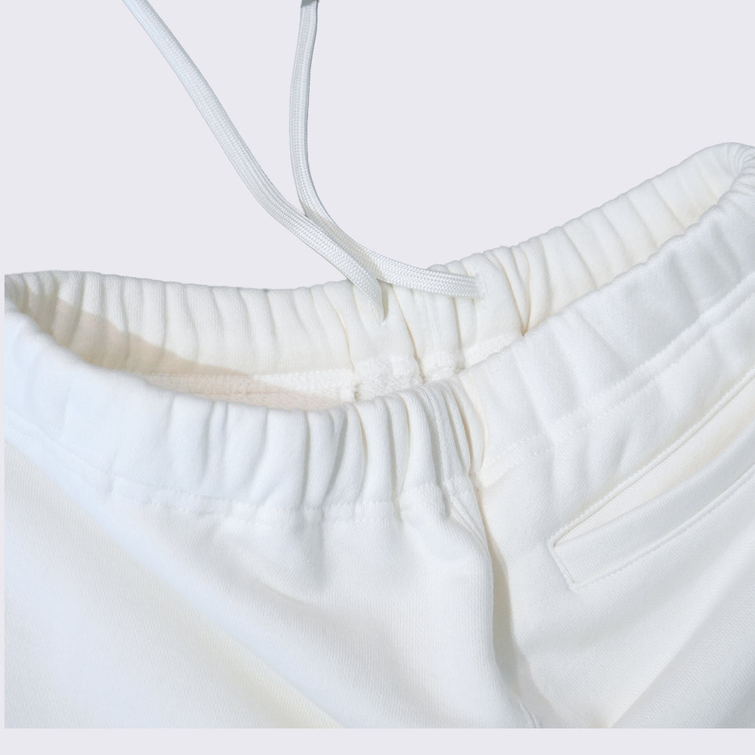 WEARLNESS/Cotton Silk Sweat Trousers/White