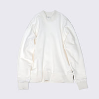 WEARLNESS/Cotton Silk Mock Neck Sweat/White