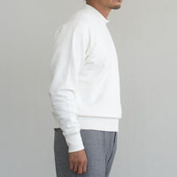 WEARLNESS/Cotton Silk Mock Neck Sweat/White