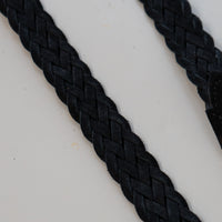 ALBERTO LUTI/Suede Mesh Belt/Black