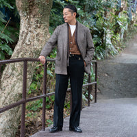 ALBERTO LUTI/Suede Mesh Belt/Black