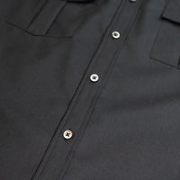 WEARLNESS/Double Pocket Wool Shirt/Black