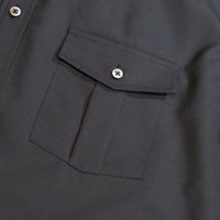 WEARLNESS/Double Pocket Wool Shirt/Black