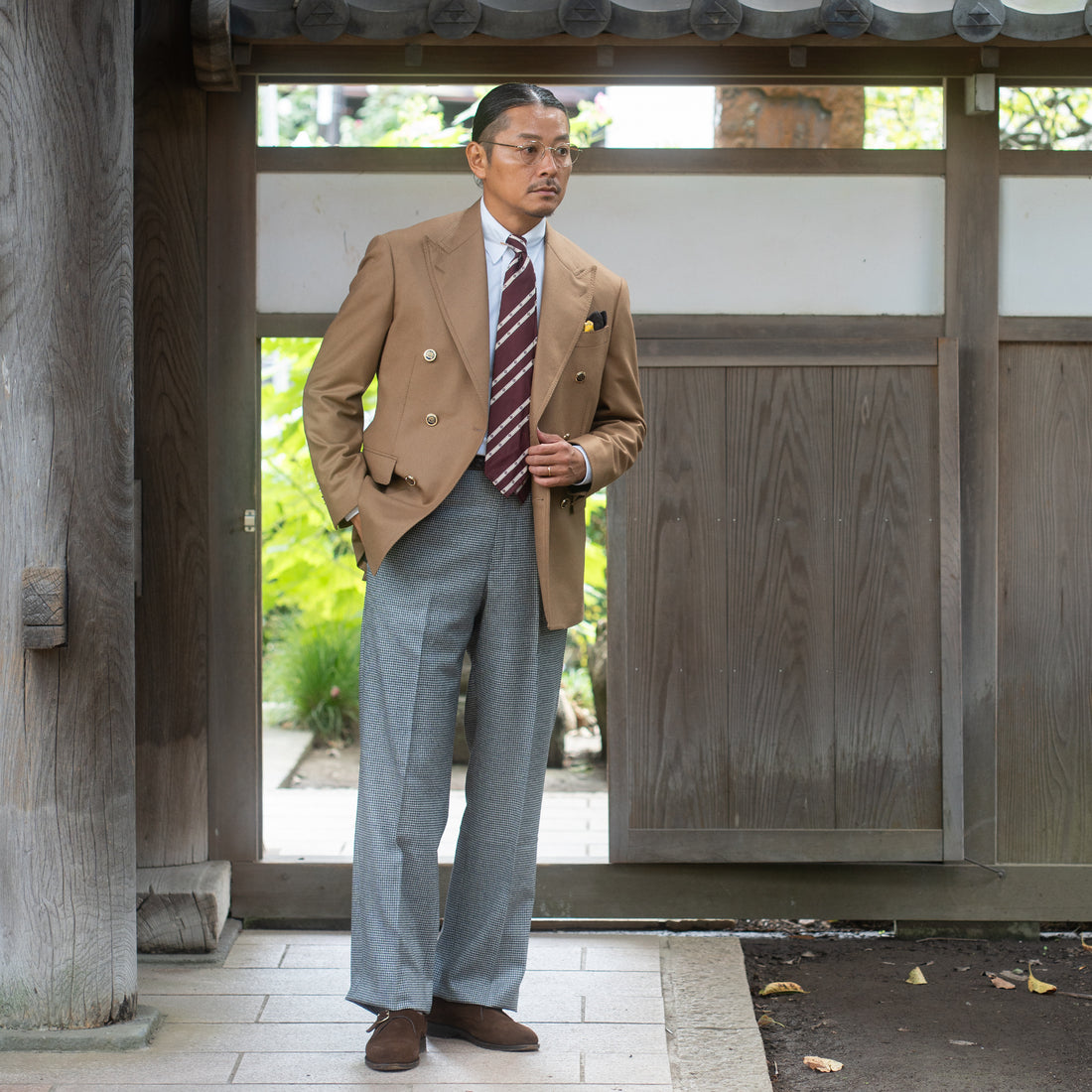 WEARLNESS/Camel Flannel Blazer/V.B.C. FLANNEL