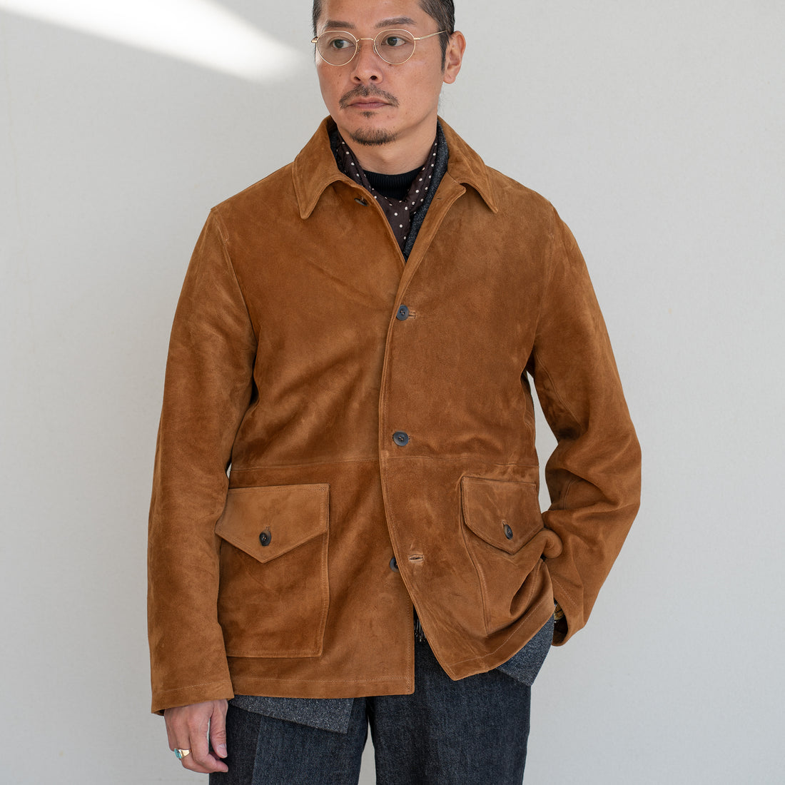 CINQUANTA/Suede Car Coat