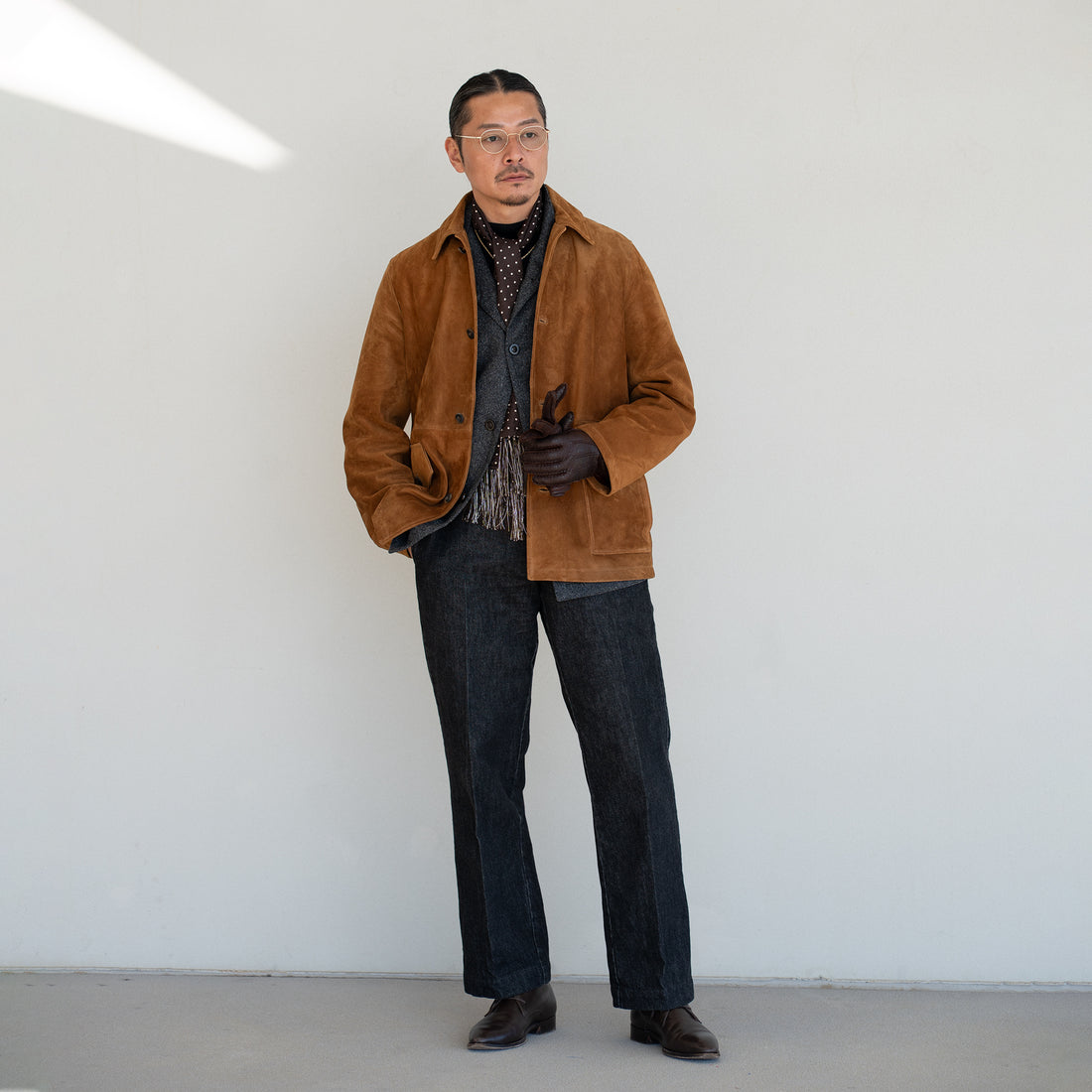 CINQUANTA/Suede Car Coat