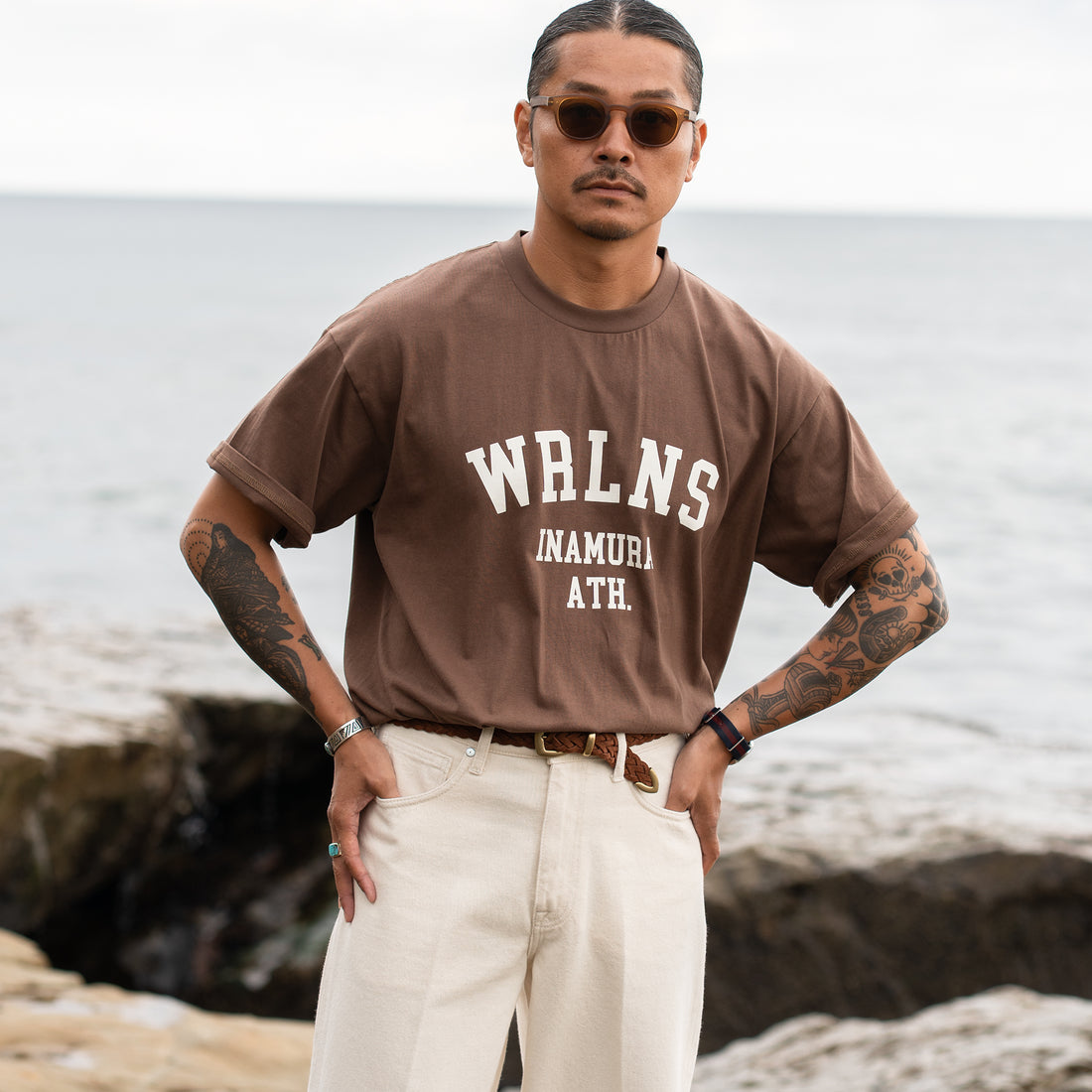 WEARLNESS Athletic Club T-shirts/Brown