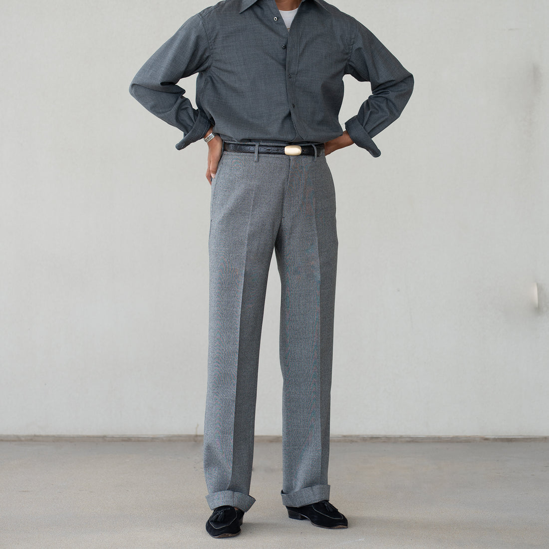 BERWICH/LUCANO LONG/High twist Wool Grey