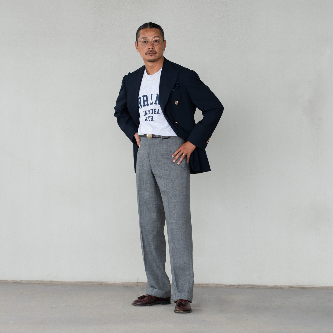 BERWICH/LUCANO LONG/High twist Wool Grey