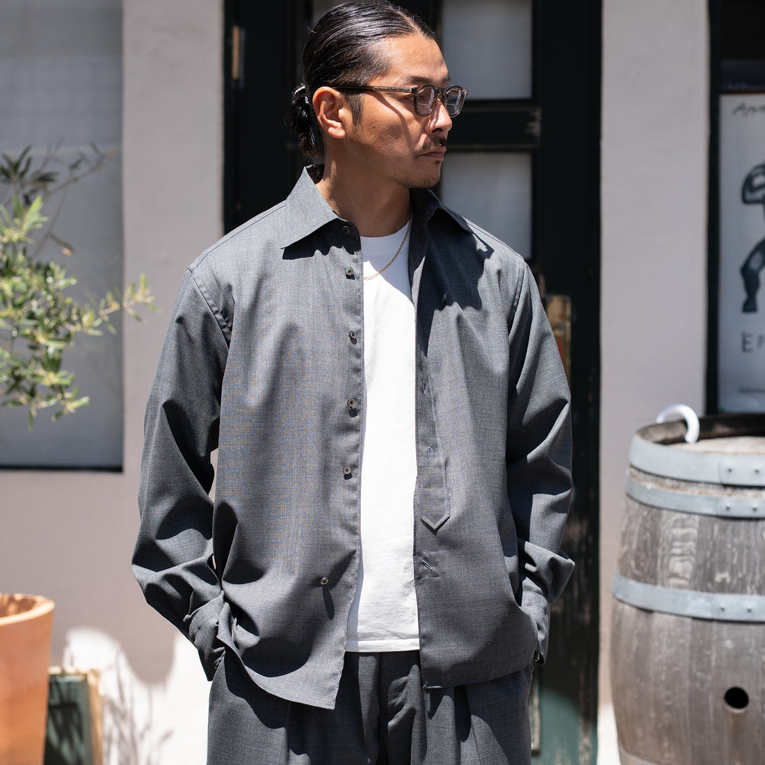 LA FAVOLA/BIG SHIRTS/Medium Gray