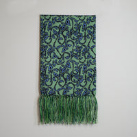 SEVEN FOLD/Paisley Print Scarf/Kelly green