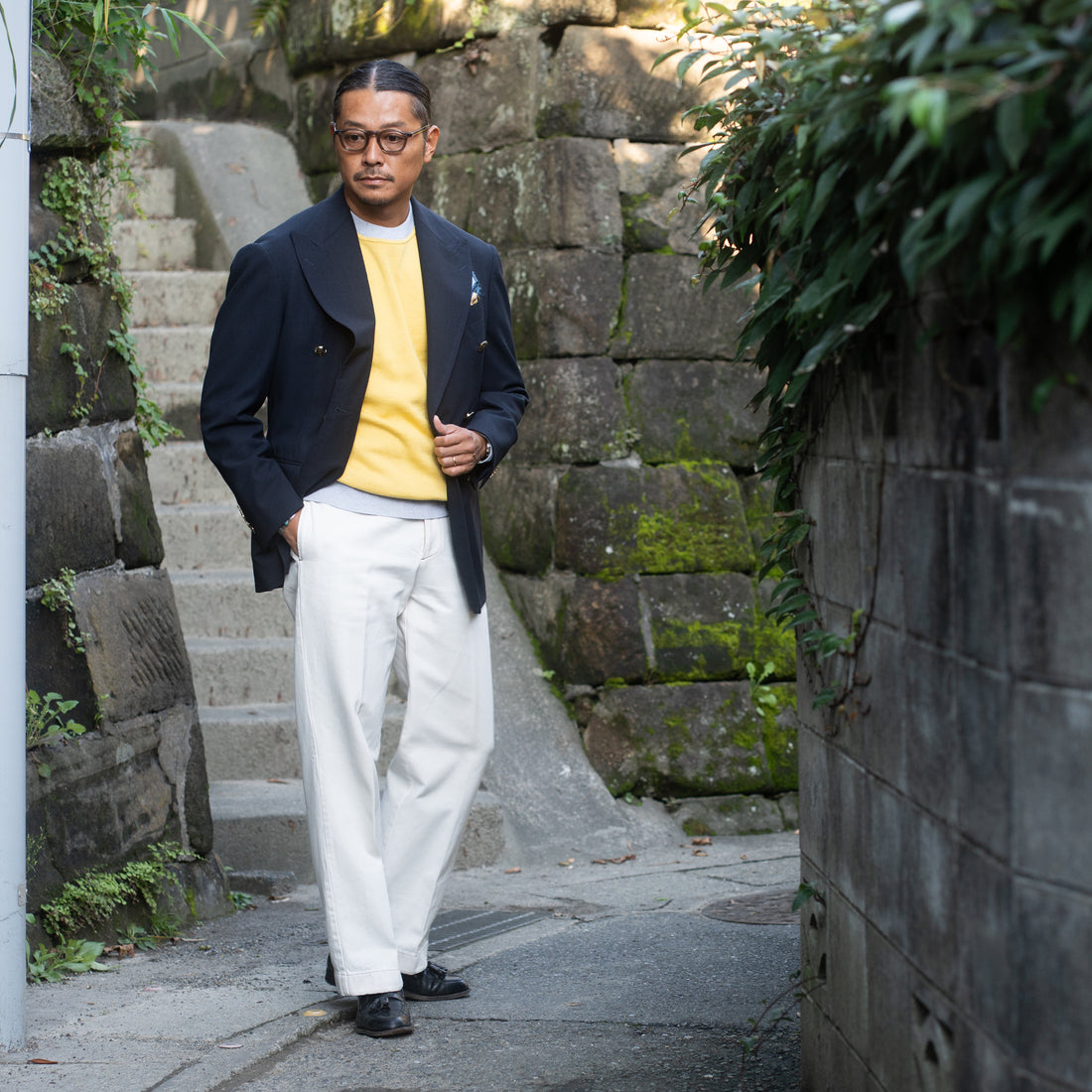 KANELL INDUSTRIEL/LE B-A-BA Bicolor Cotton Knit/Yellow