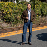 【Order】WEARLNESS/Long point regular collar shirt/Oxford Stripe Blue