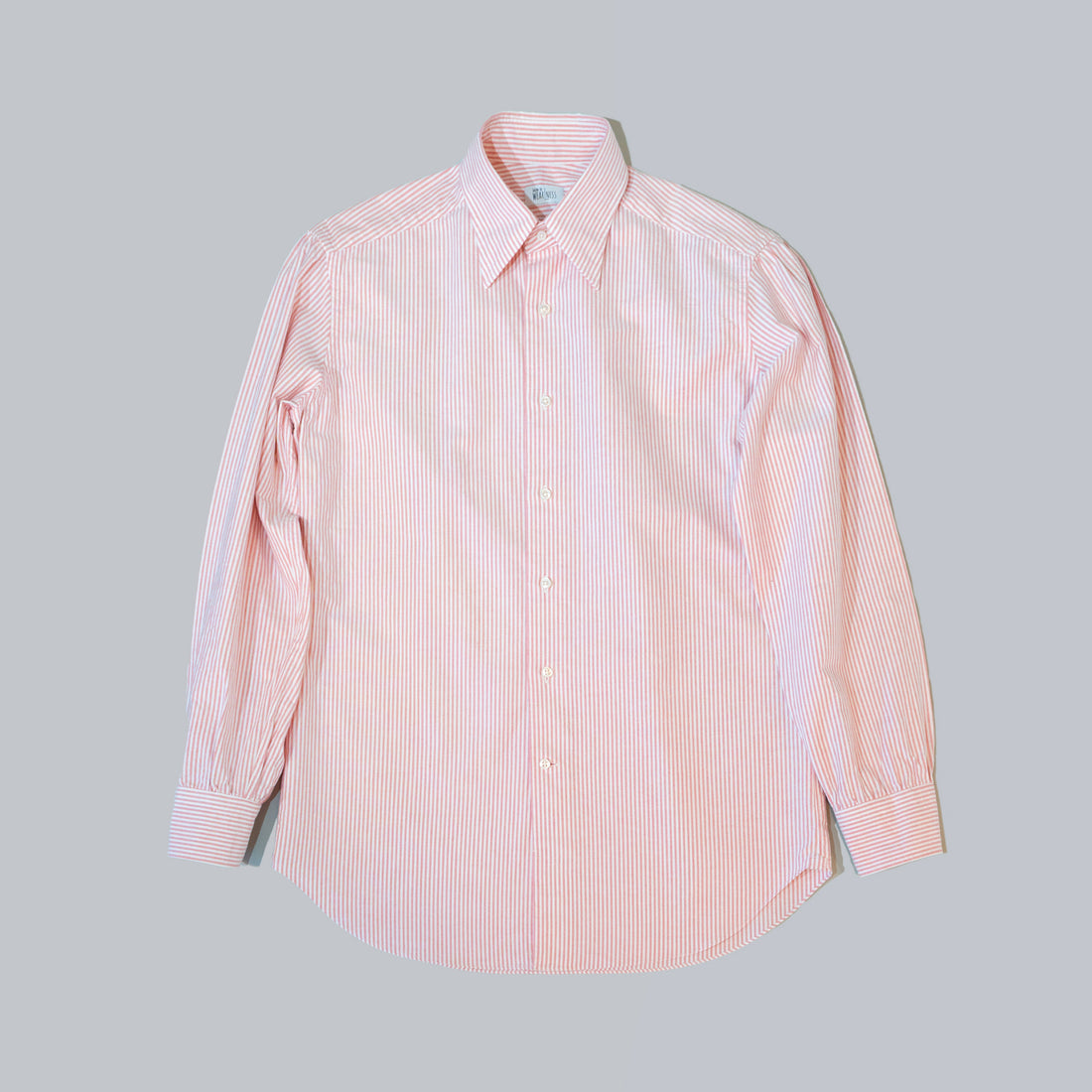 【Order】WEARLNESS/Long point regular collar shirt/Oxford Stripe Red