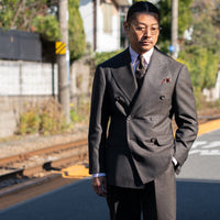 【Order】WEARLNESS/Long point regular collar shirt/Oxford Stripe Red