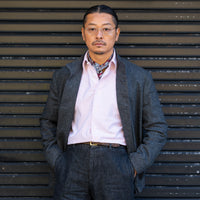 【Order】WEARLNESS/Long point regular collar shirt/Oxford Stripe Red