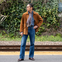 SEVENFOLD/Paisley Print Scarf /Dark pink