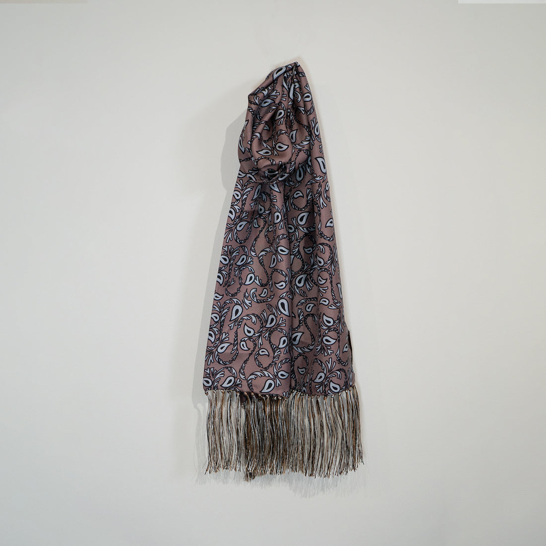 SEVENFOLD/Paisley Print Scarf /Dark pink