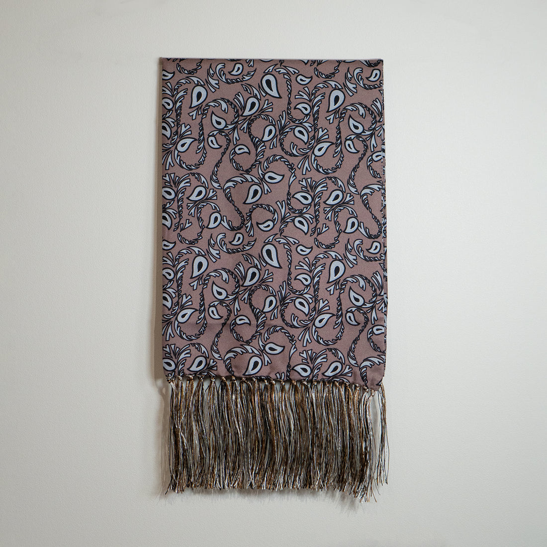 SEVENFOLD/Paisley Print Scarf /Dark pink