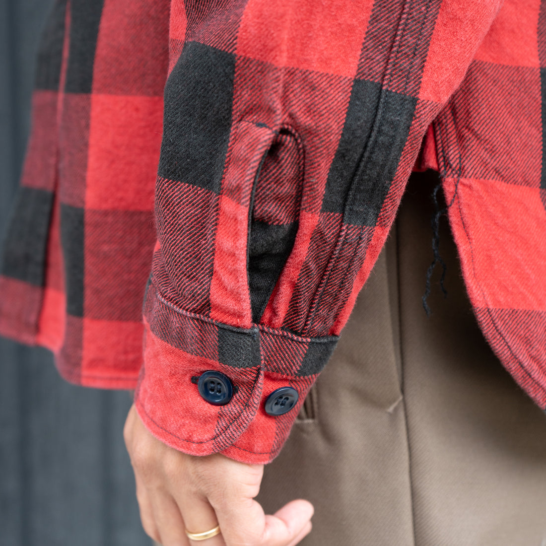 FAR EAST MANUFACTURING/Buffalo Plaid Work Shirts/Red