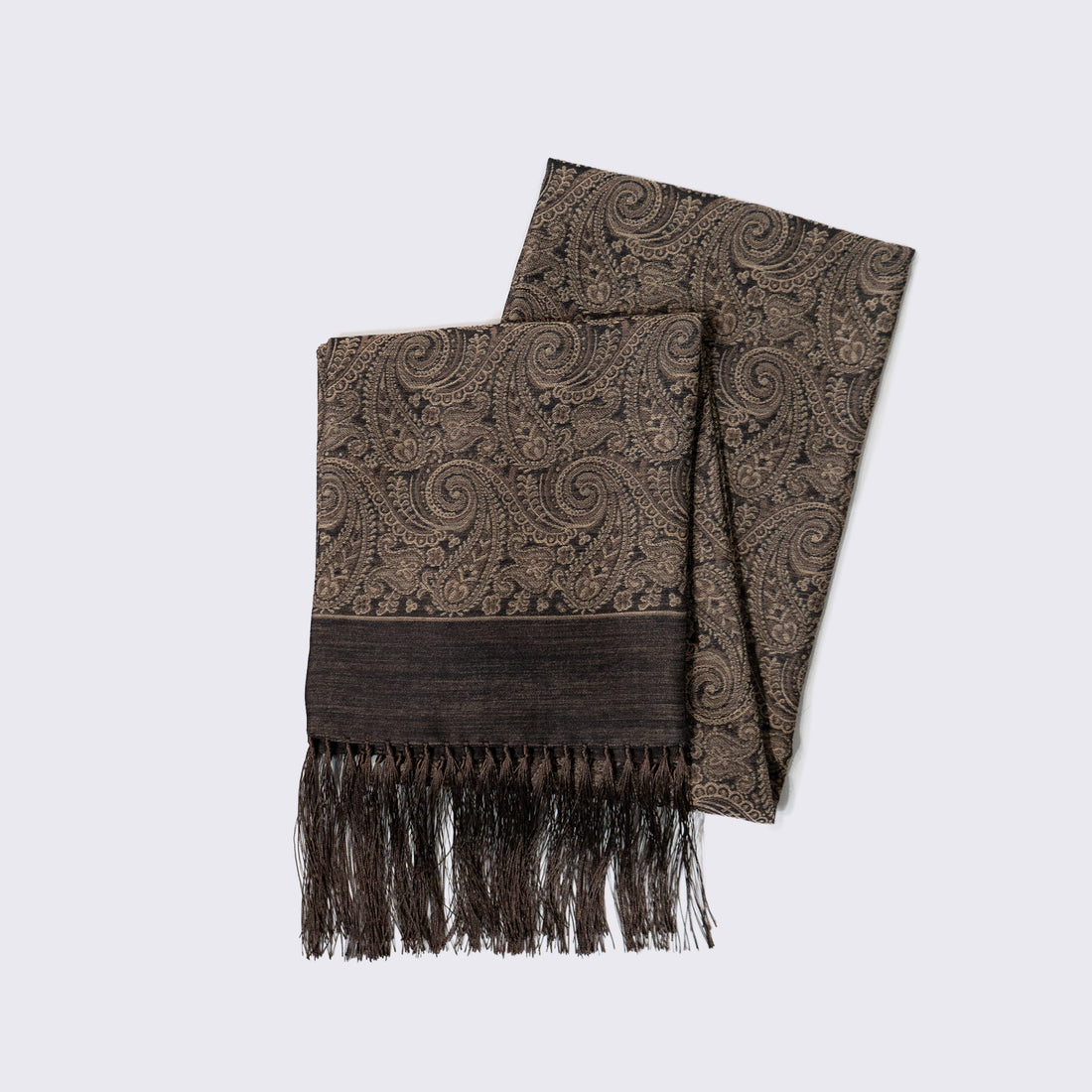 SEVEN FOLD/Exclusive Wool Silk Paisley Muffler