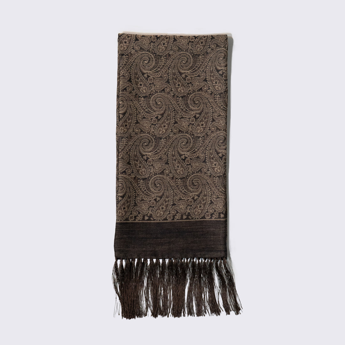 SEVEN FOLD/Exclusive Wool Silk Paisley Muffler