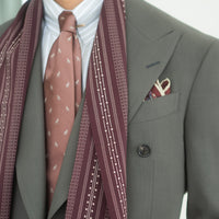 SEVEN FOLD/72302/Vintage Stripe Scarf/WINE