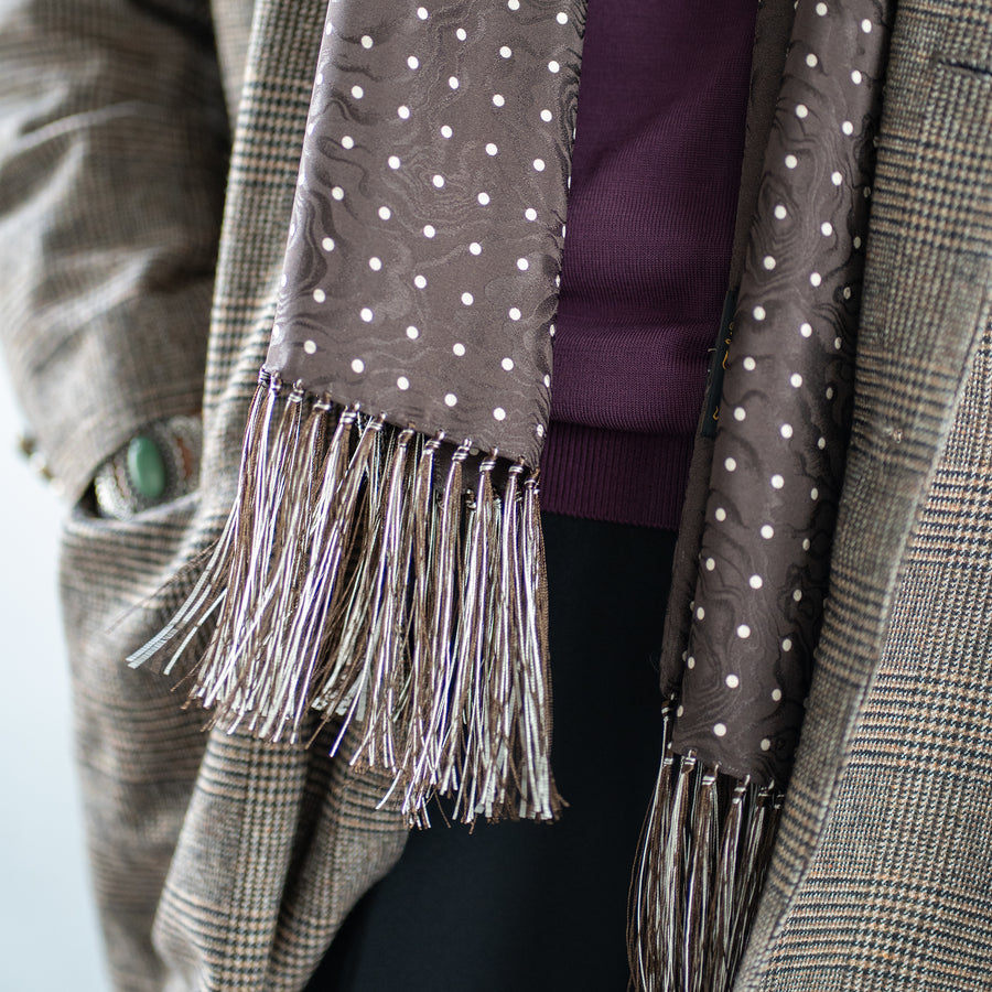 SEVEN FOLD Geometric & Dot Scarf