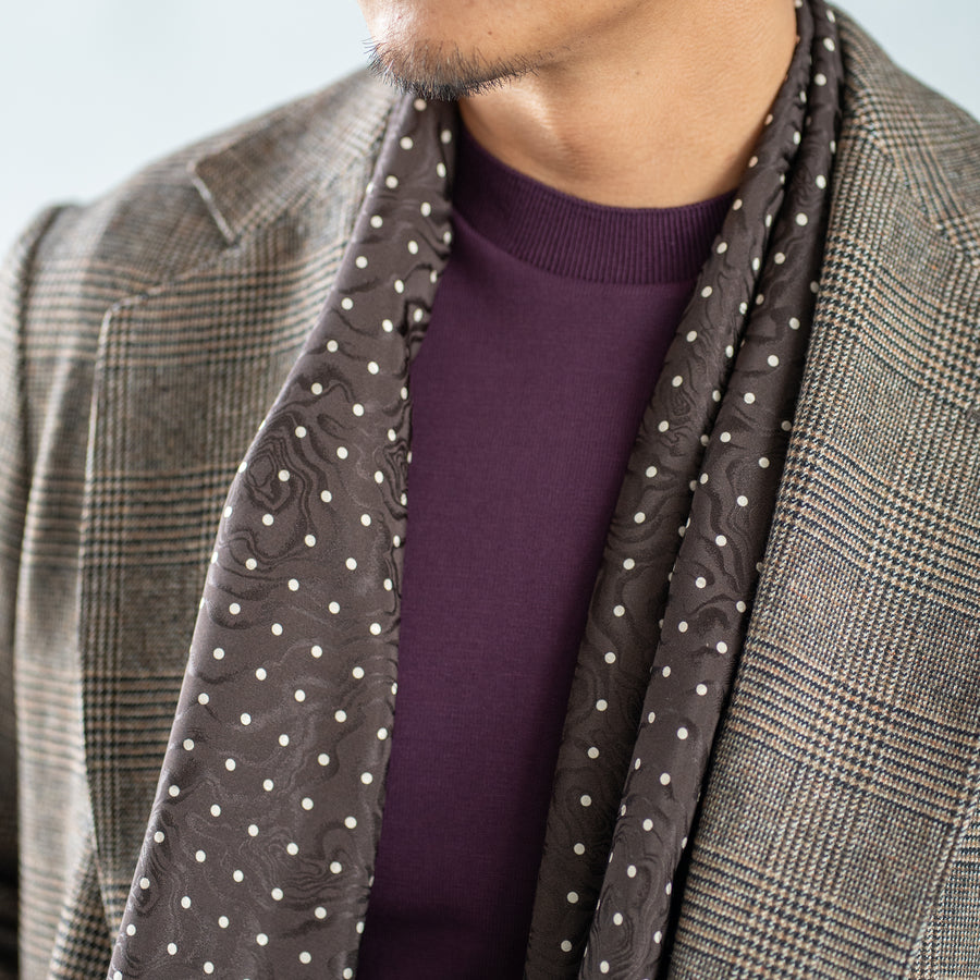 SEVEN FOLD Geometric & Dot Scarf
