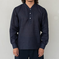 【先行販売】WEARLNESS/Linen Sleeping Shirts/Navy