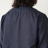 【先行販売】WEARLNESS/Linen Sleeping Shirts/Navy