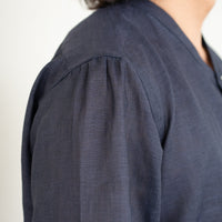 【先行販売】WEARLNESS/Linen Sleeping Shirts/Navy