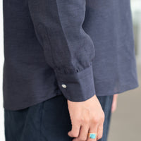 【先行販売】WEARLNESS/Linen Sleeping Shirts/Navy
