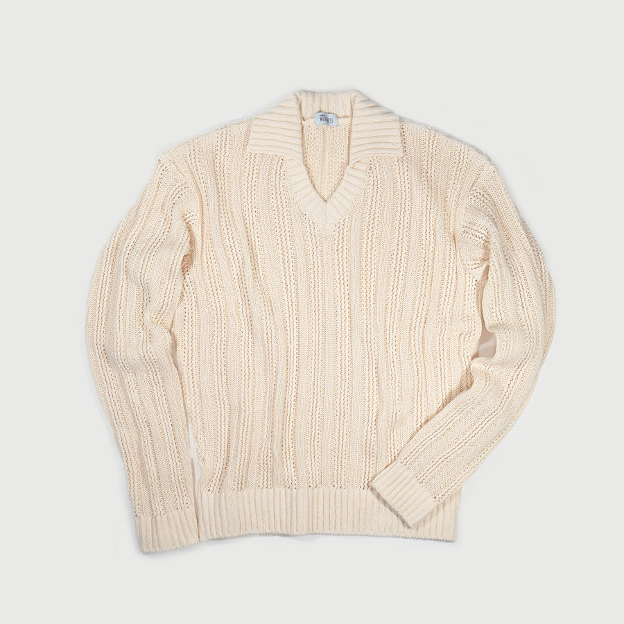 WEARLNESS/Middle Gauge Skipper Knit/ECRU