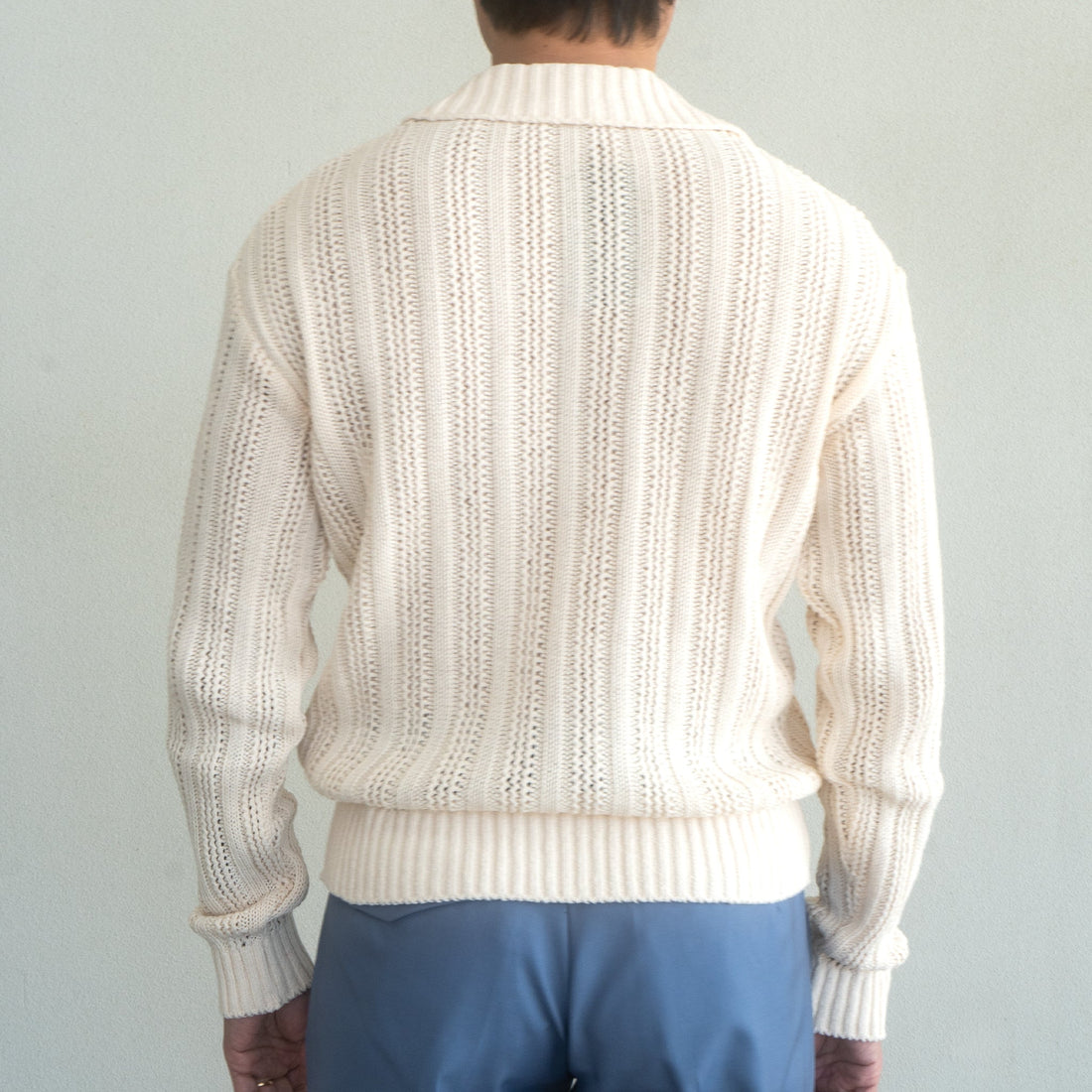 WEARLNESS/Middle Gauge Skipper Knit/ECRU