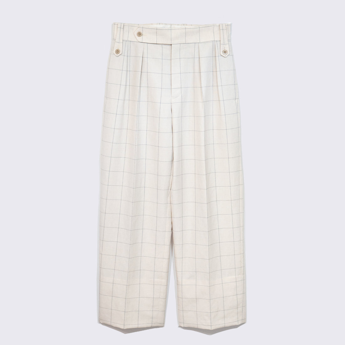 TANGENT/40’s British Gurkha Trousers/Linen Blend Summer Check