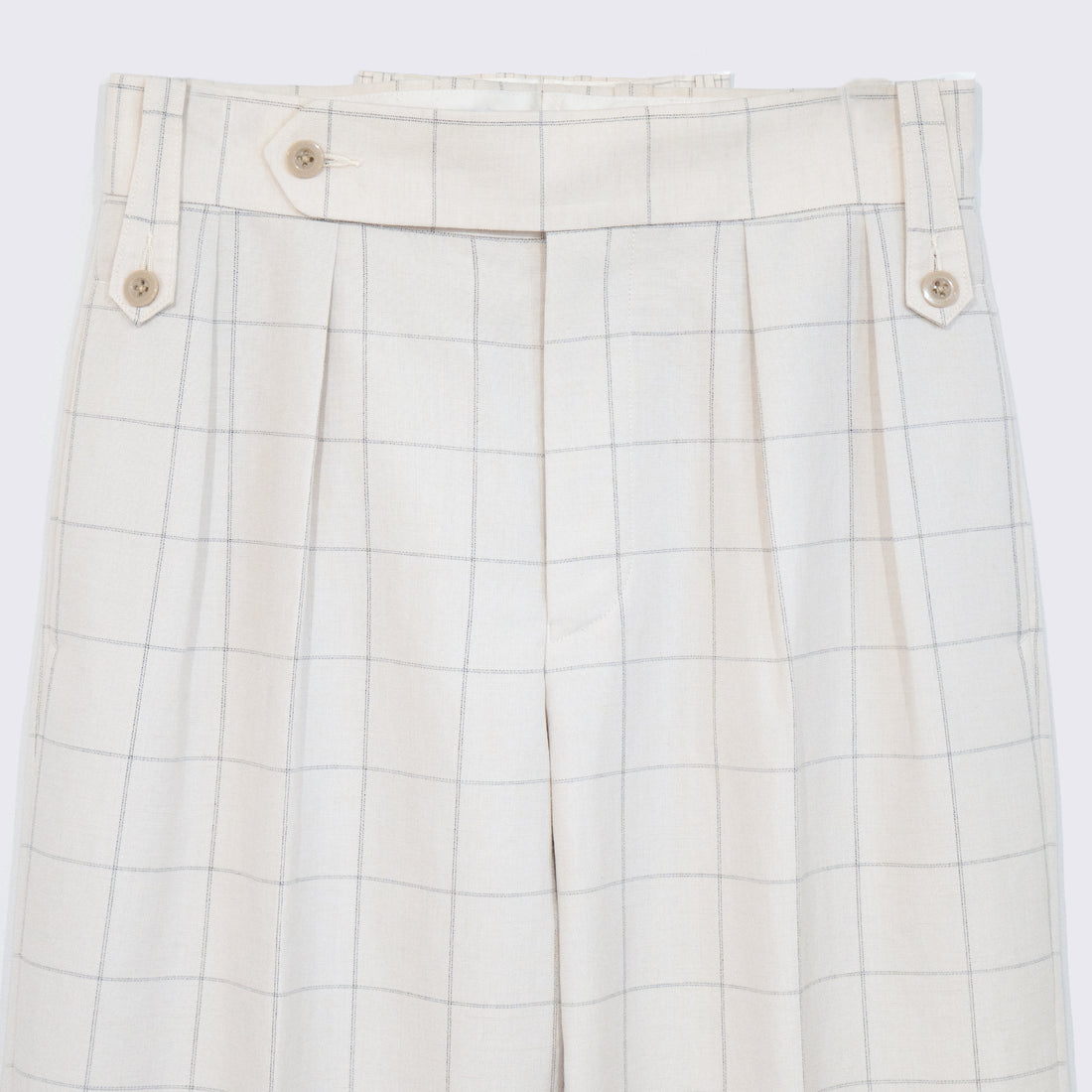 TANGENT/40’s British Gurkha Trousers/Linen Blend Summer Check