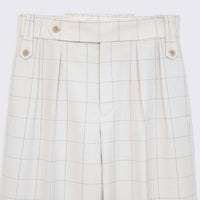 TANGENT/40’s British Gurkha Trousers/Linen Blend Summer Check