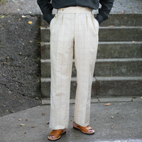 TANGENT/40’s British Gurkha Trousers/Linen Blend Summer Check