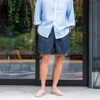 TAGENT/ Seersucker Easy Shorts /Navy Stripe