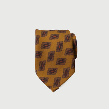 SEVEN FOLD/81317/24 Biscuit print tie